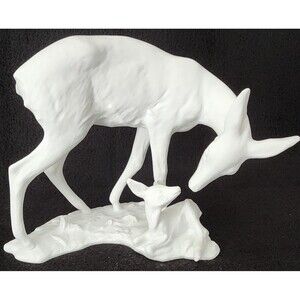 Vintage Kaiser Porcelain Figurine ~ Doe/Fawn, Signed by Gerhard Bochmann